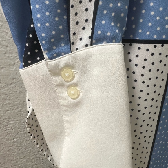 LOFT Sky Blue and White Striped Apparel - Picture 4 of 7